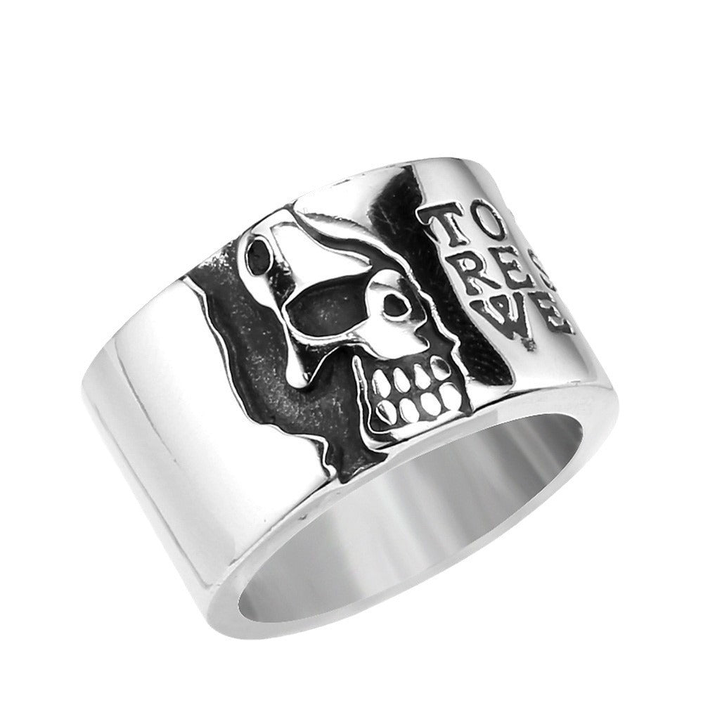 Wholesale Retro Gothic Punk Stainless Steel Titanium Ring